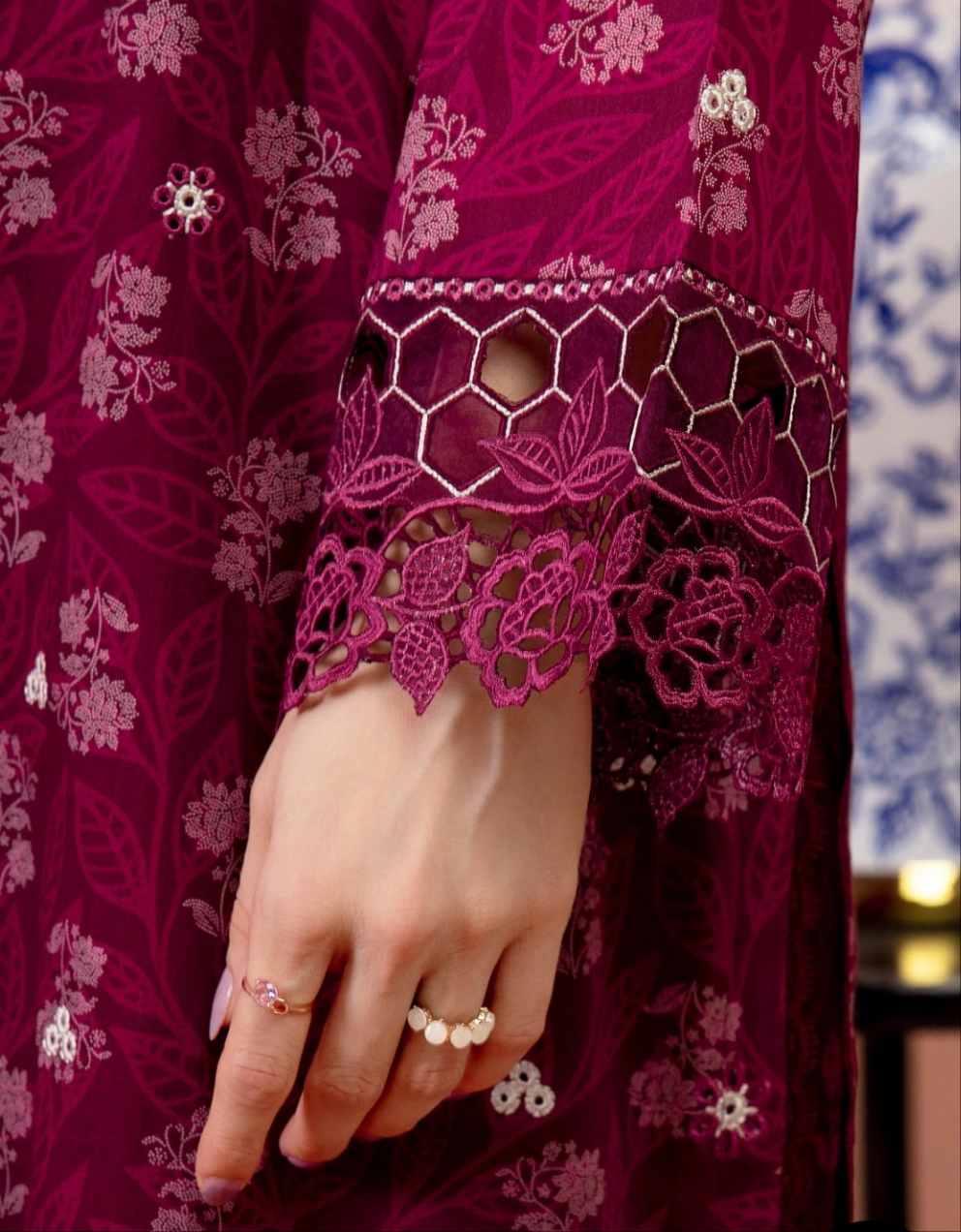 Lawn | Embroidered | Unstitched | 03 Pc | Edenrobe