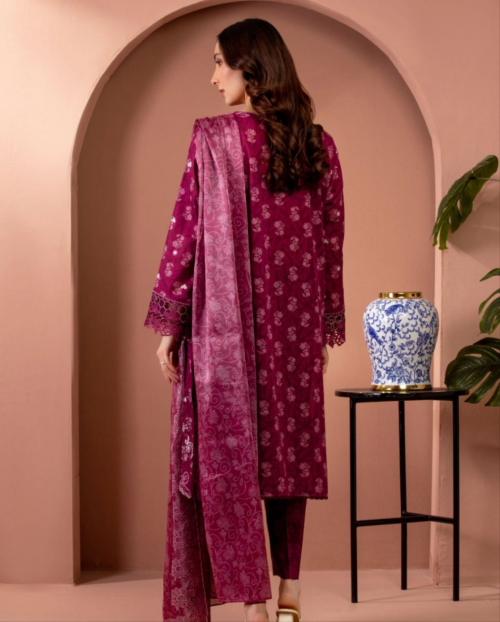 Lawn | Embroidered | Unstitched | 03 Pc | Edenrobe