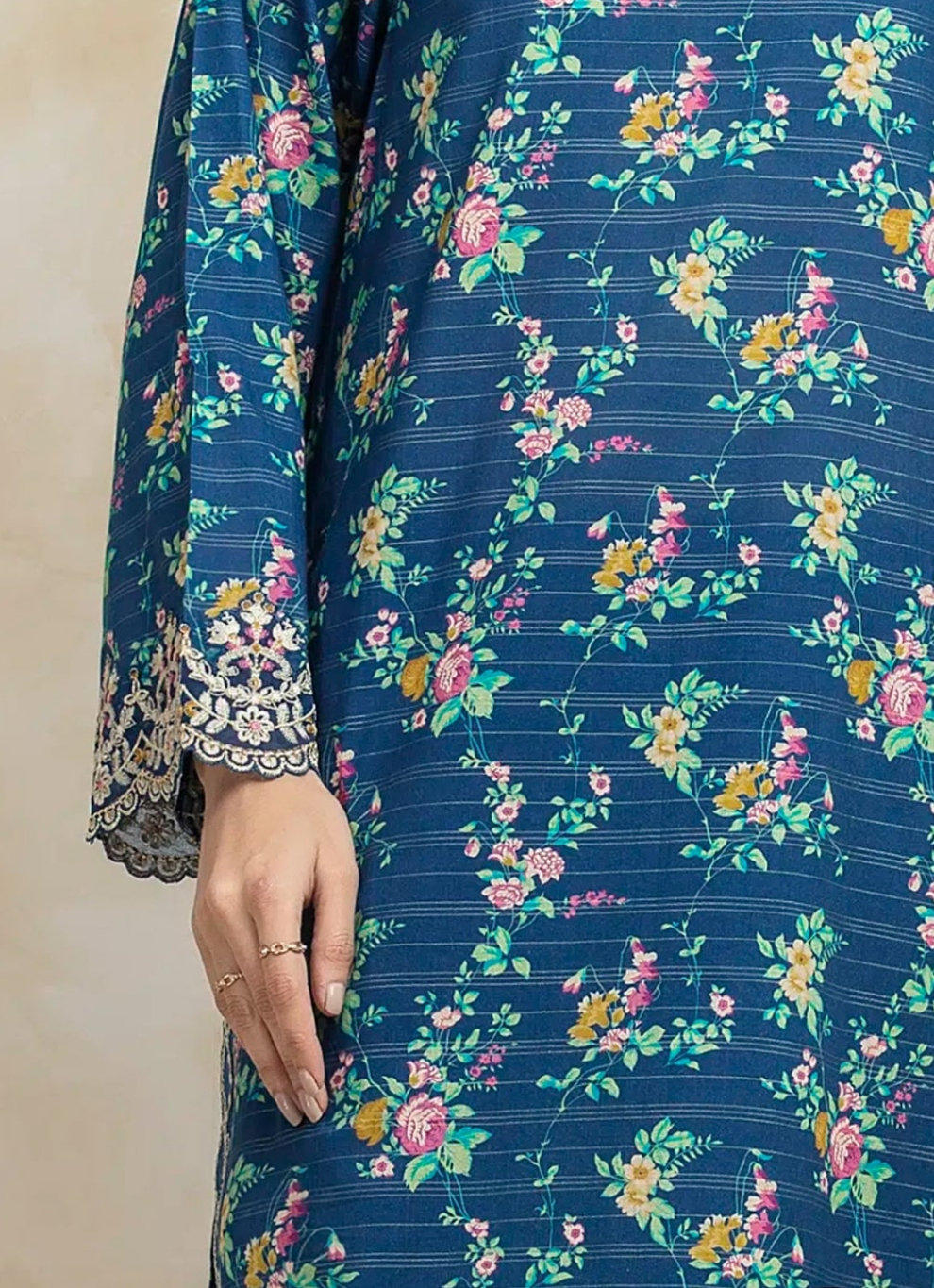 Lawn | Unstitched| Embroidered| 03 Pc | Edenrobe