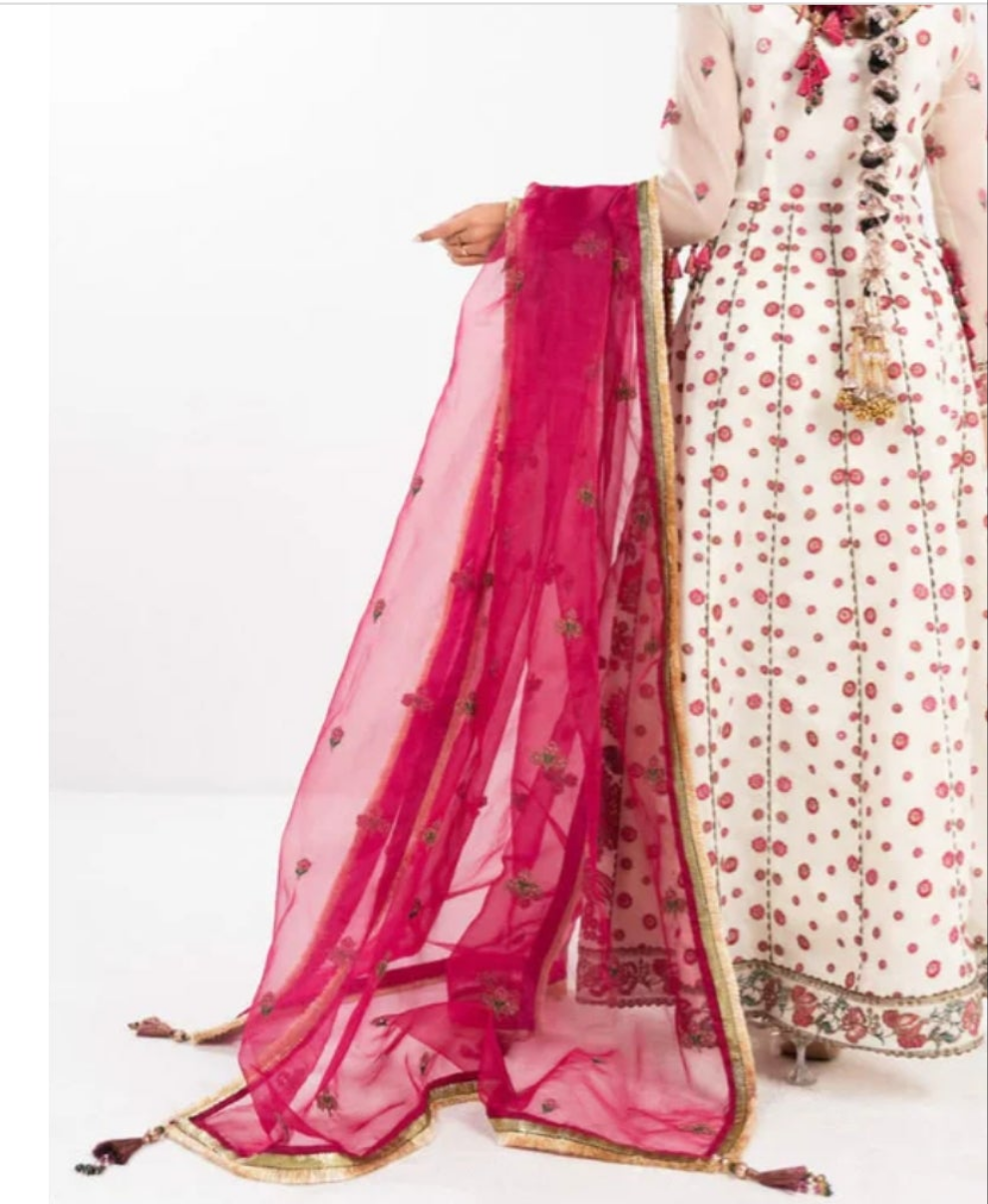 Organza| Embroidered | Unstitched| 04 Pc | Alkaram
