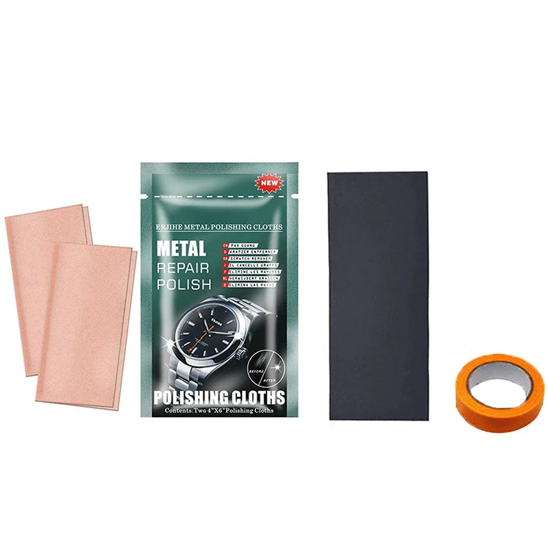 5Pcs High Quality Metal Polishing Cloths For Jewelry Watch Scratch Repair Supplies Metal Scratch Repair Set