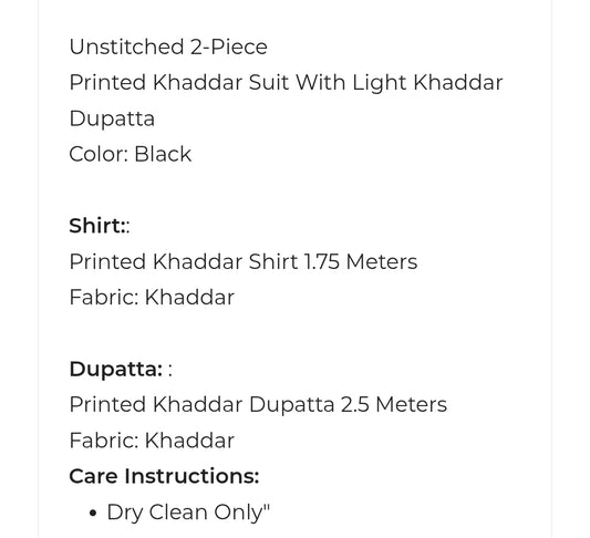 Khaddar| Printed| Unstitched| 02 Pc | Alkaram