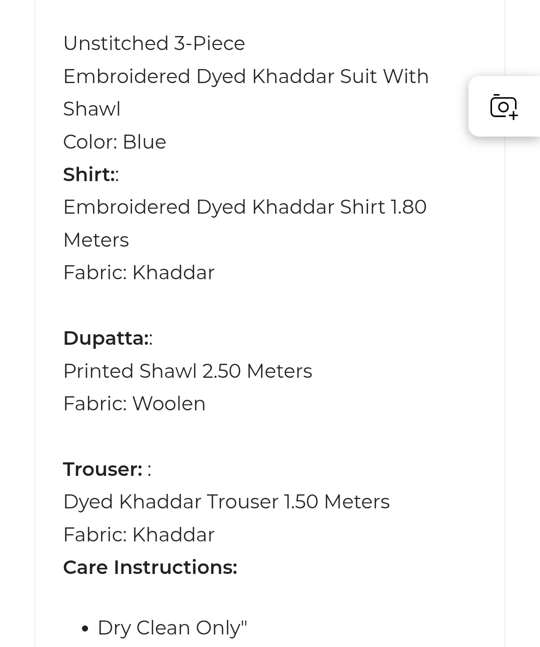 Khaddar| Embroidered | Unstitched| 03 Pc | Alkaram