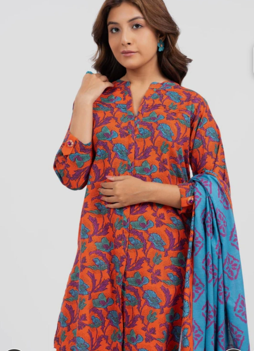 Khaddar| Printed| Unstitched| 02 Pc | Alkaram