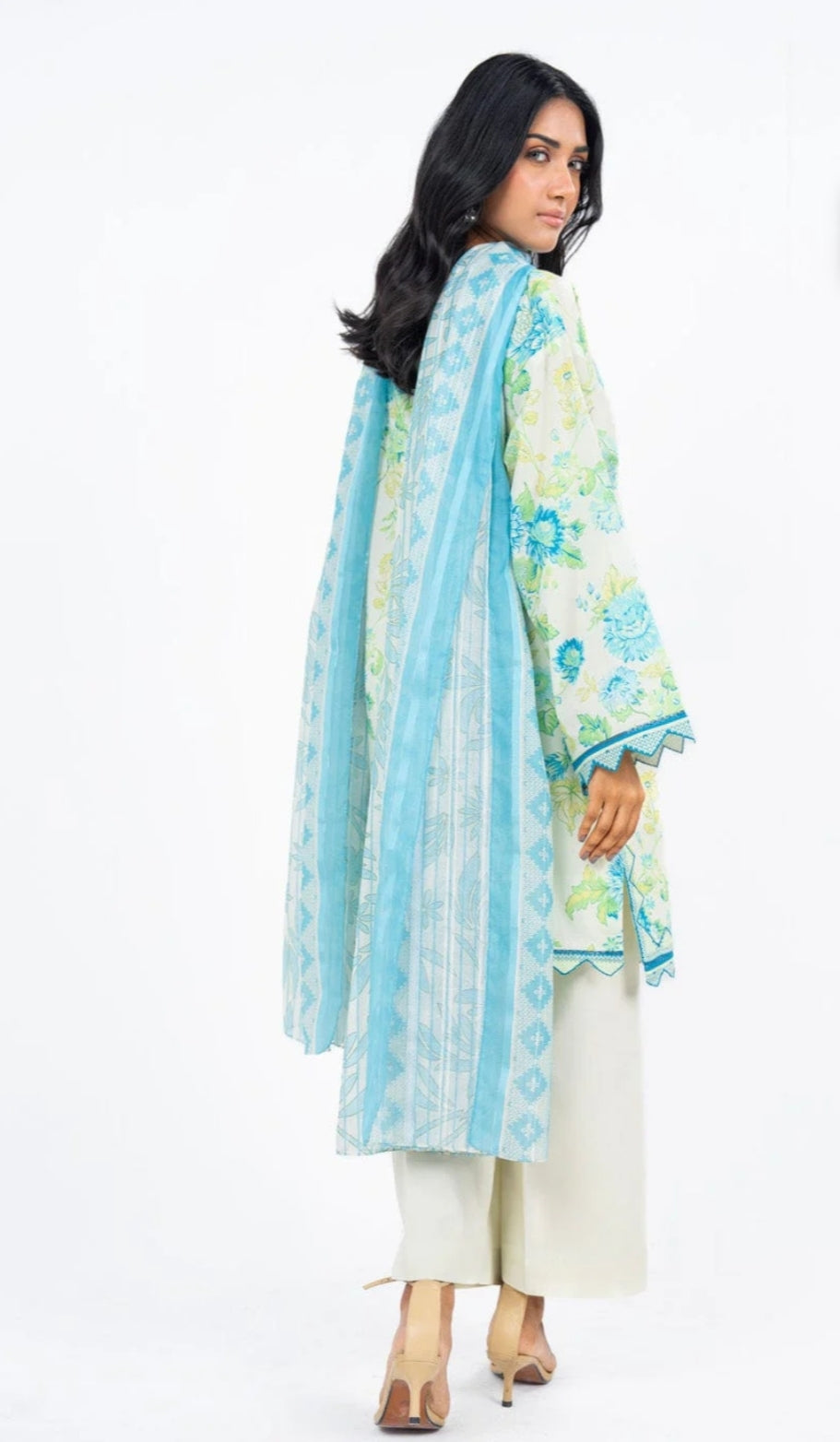 Lawn | Embroidered | Unstitched| 03 Pc | Alkaram