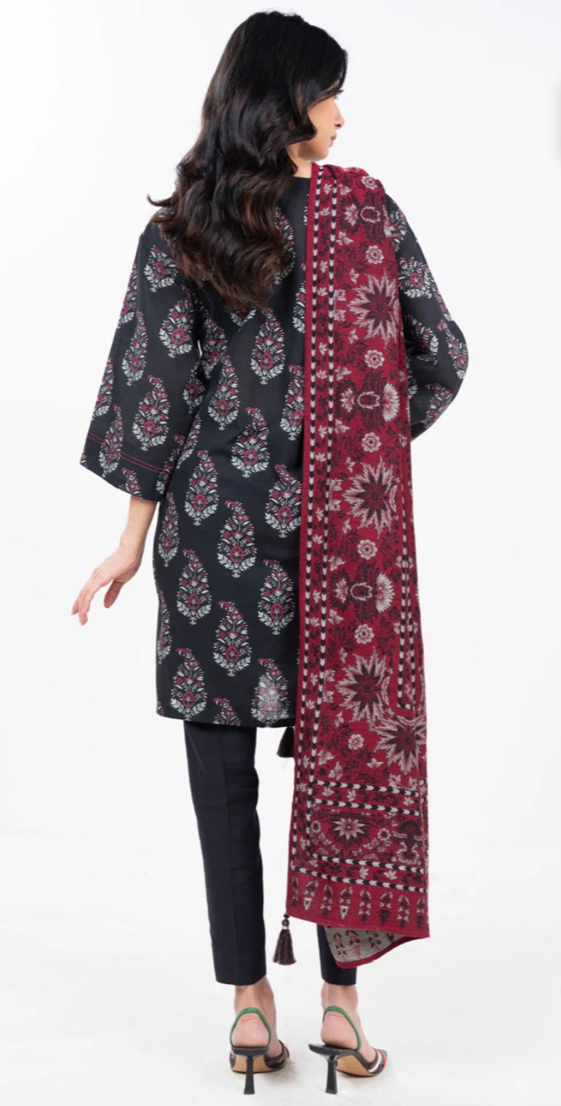 Krandi| Printed| Unstitched| 03 Pc Alkaram