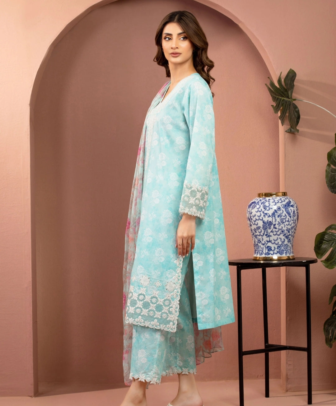 Lawn | Unstitched | Embroidered | 03 Pc | Edenrobe