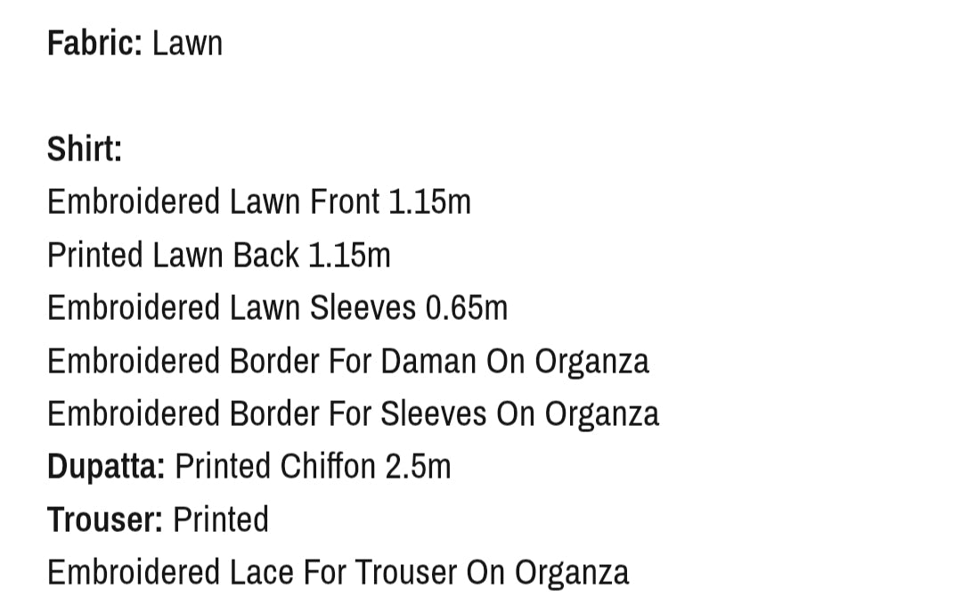 Lawn |Embroidered| Unstitched | 03 Pc | Edenrobe
