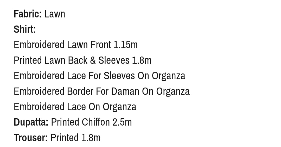 Lawn| Embroidered|Unstitched| 03 Pc | Edenrobe