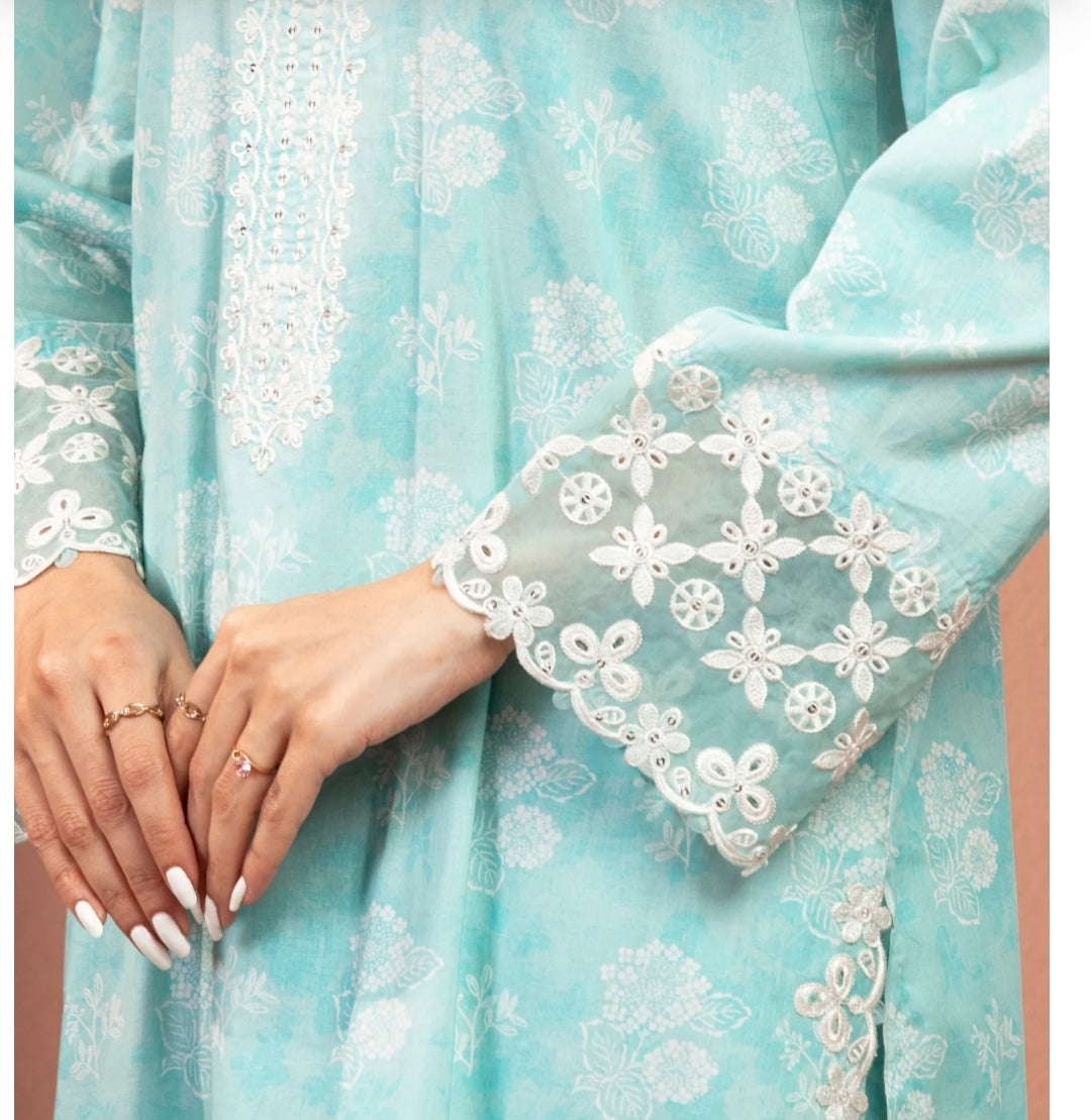 Lawn | Unstitched | Embroidered | 03 Pc | Edenrobe