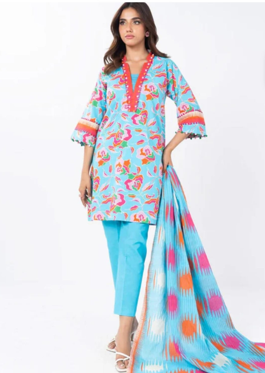 Lawn | Printed| Unstitched| 03 Pc | Alkaram