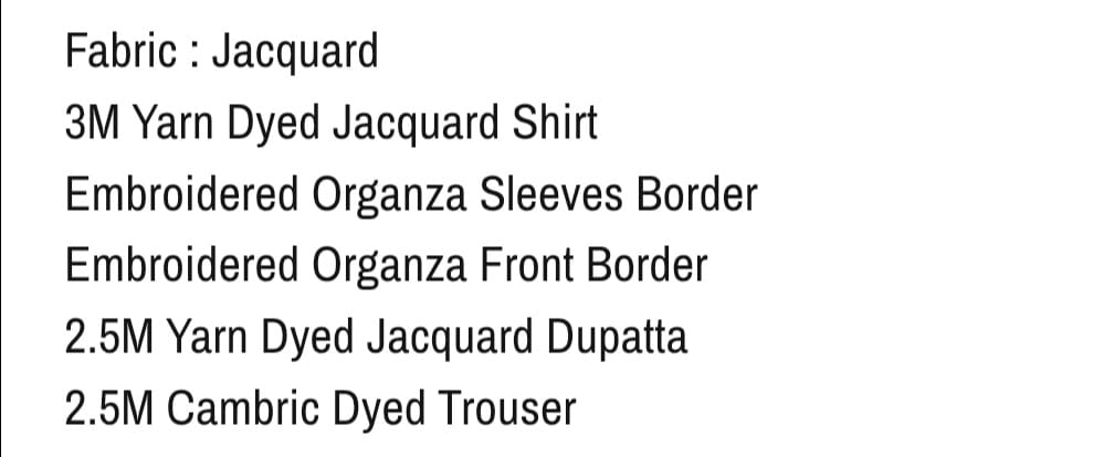 Jacquard| Embroidered Organza Patches| Unstitched| 03 Pc
