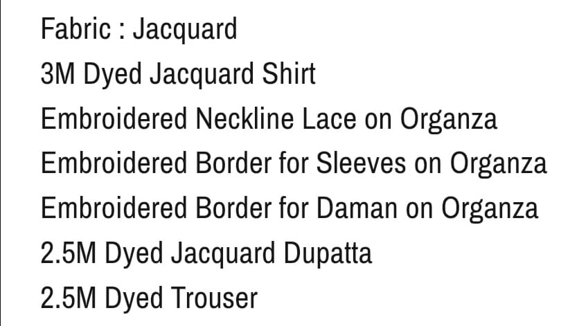Jacquard | Embroided Patches| Unstitched | 03 Pc | Edenrobe