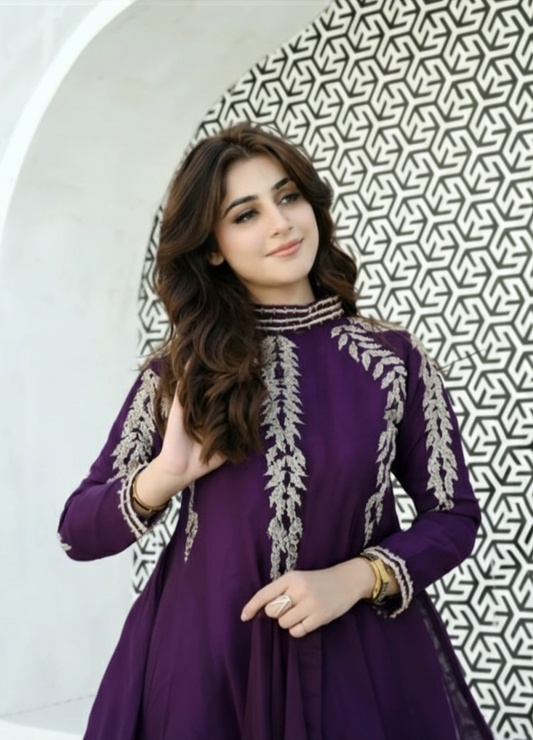 Chiffon Gharara Set | RTW | 03 PC