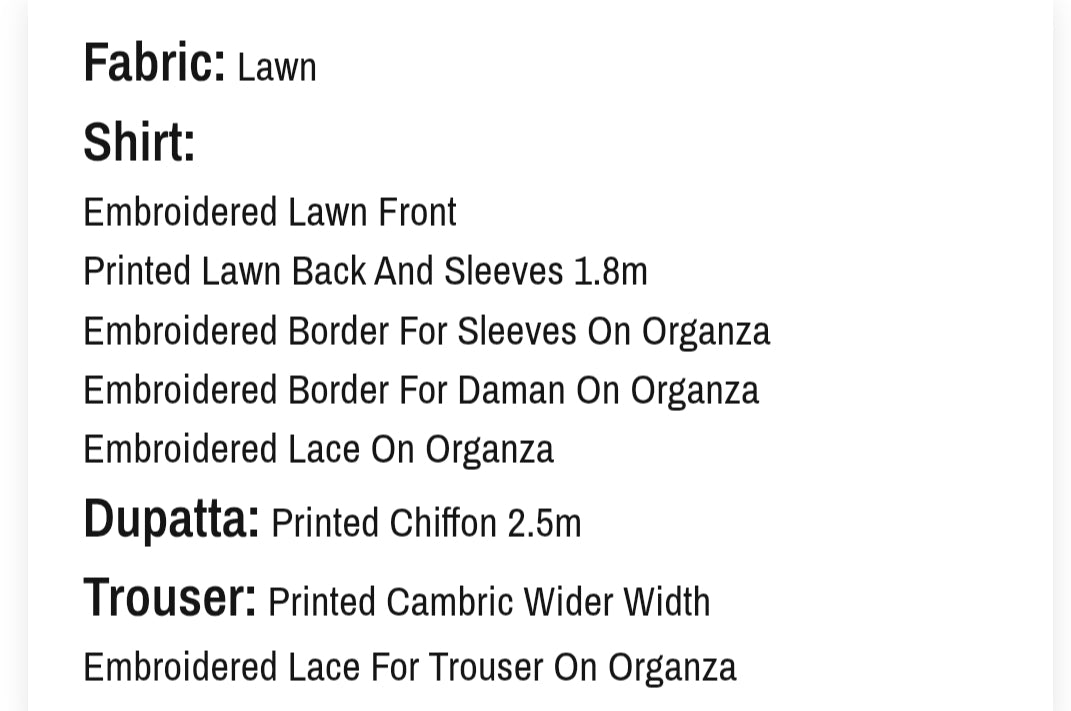 Lawn | Unstitched | Embroidered | 03 Pc | Edenrobe