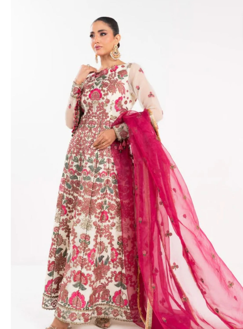 Organza| Embroidered | Unstitched| 04 Pc | Alkaram