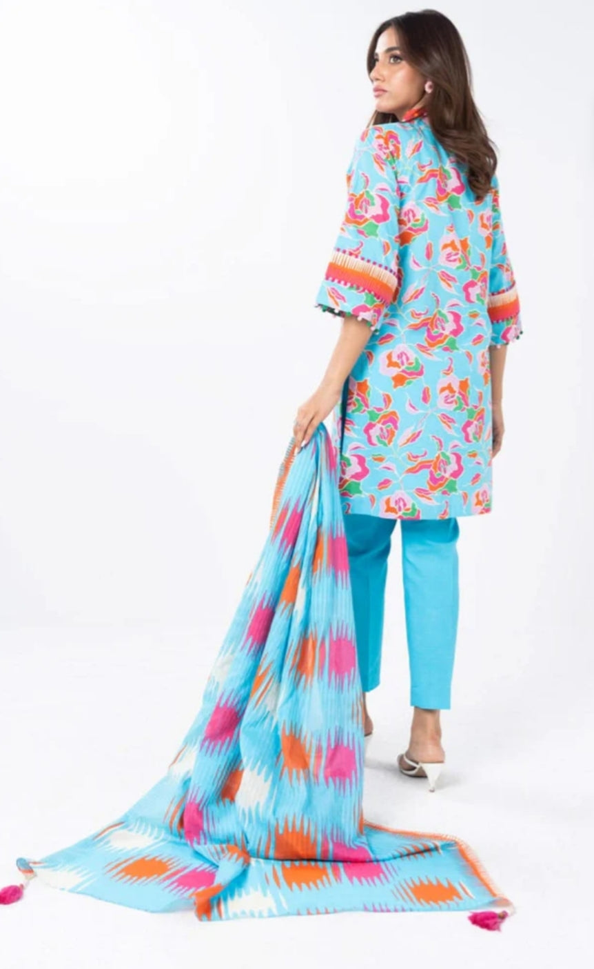 Lawn | Printed| Unstitched| 03 Pc | Alkaram