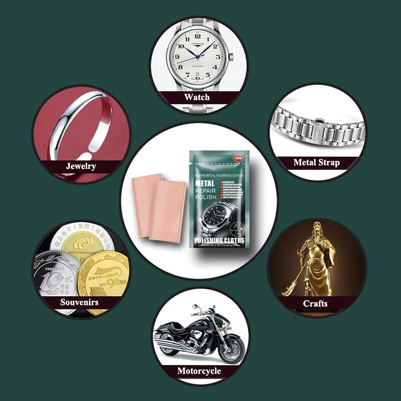 5Pcs High Quality Metal Polishing Cloths For Jewelry Watch Scratch Repair Supplies Metal Scratch Repair Set