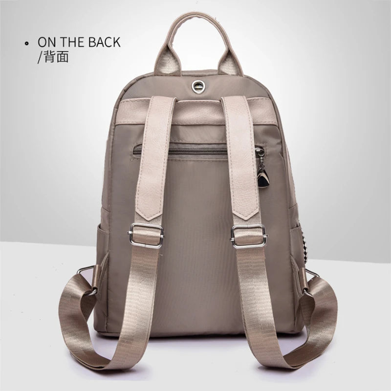 Women's Trendy Street Style Backpack - Oxford Fabric School Bag for Teens
