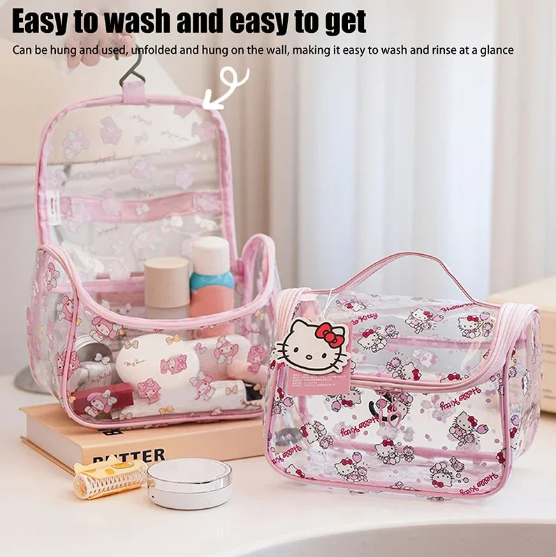 Sanrio Brand Visual Makeup Bag Kawaii Design Storage Pouch for Beauty Essentials
