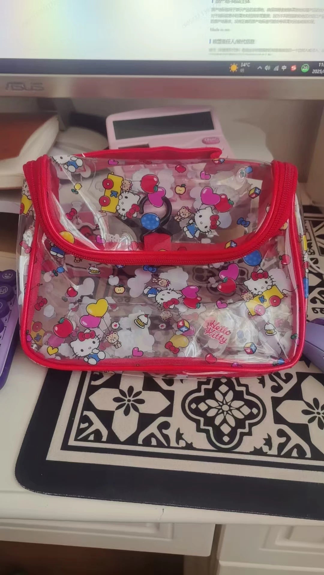 Sanrio Brand Visual Makeup Bag Kawaii Design Storage Pouch for Beauty Essentials