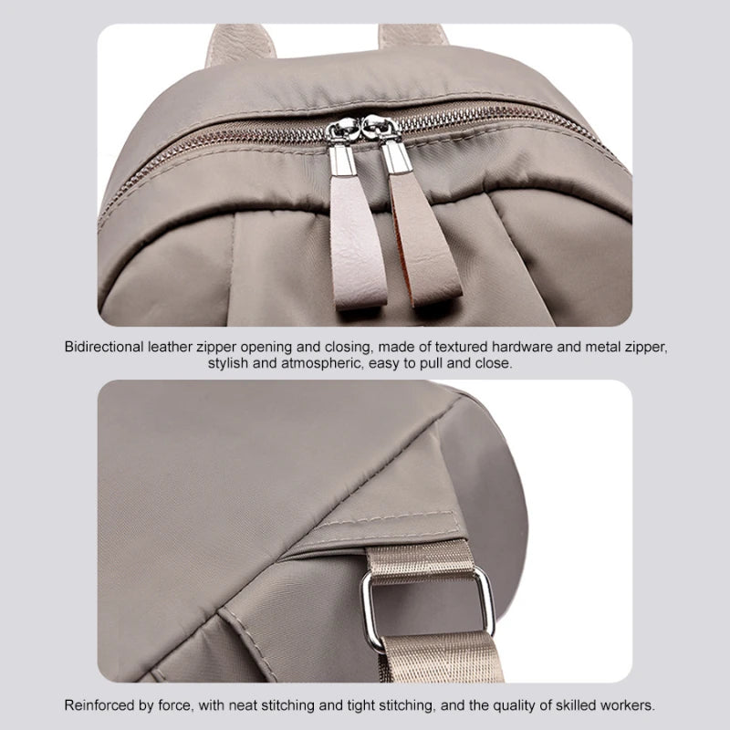 Women's Trendy Street Style Backpack - Oxford Fabric School Bag for Teens
