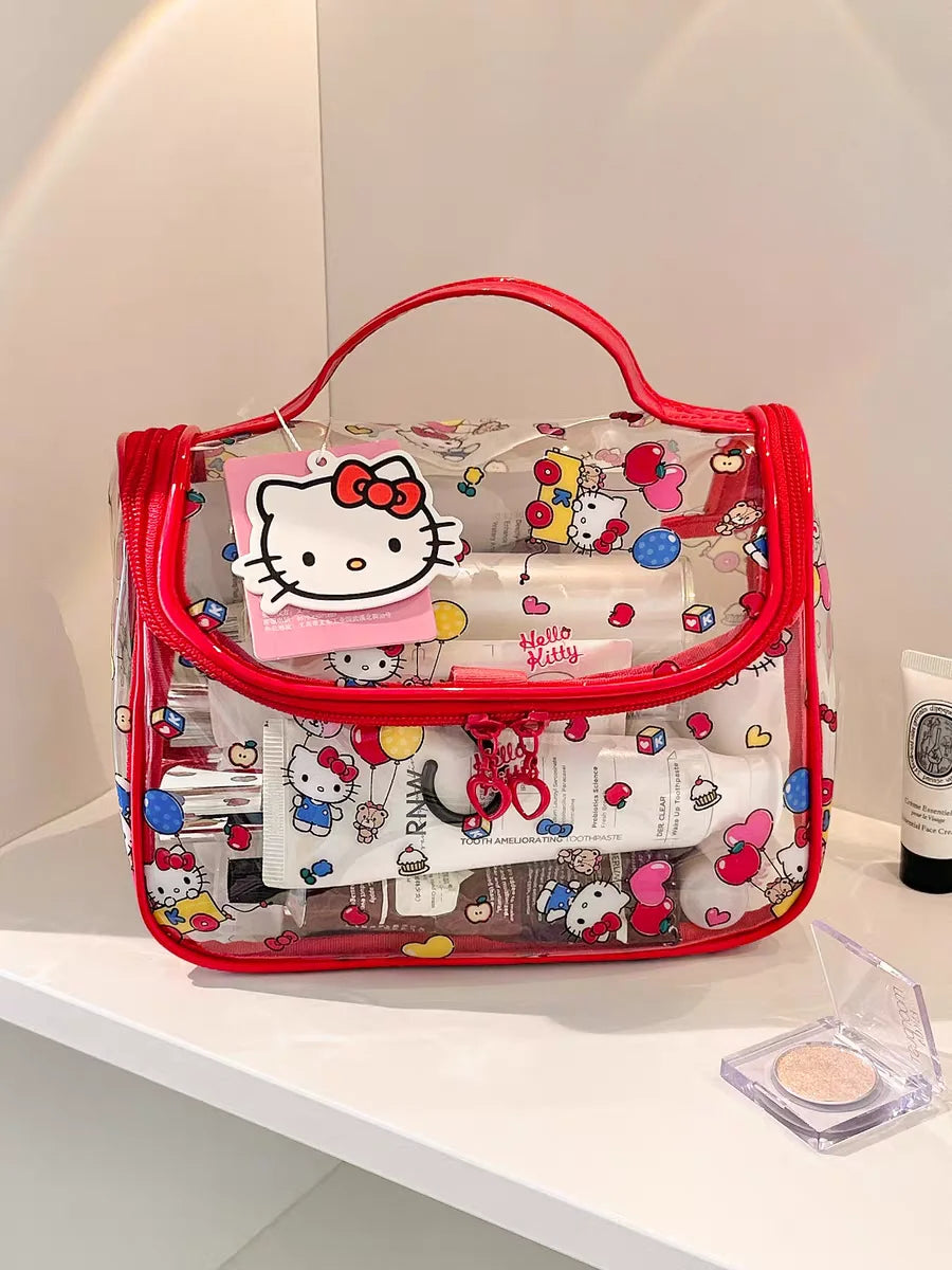 Sanrio Brand Visual Makeup Bag Kawaii Design Storage Pouch for Beauty Essentials