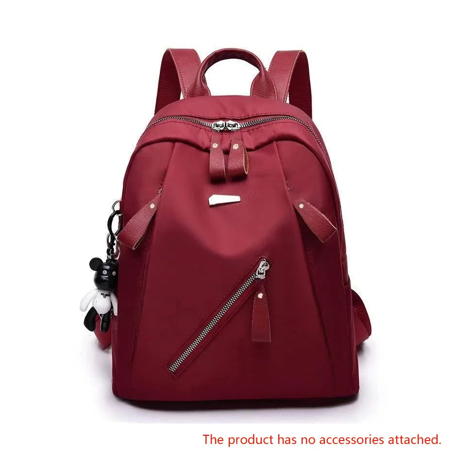Women's Trendy Street Style Backpack - Oxford Fabric School Bag for Teens