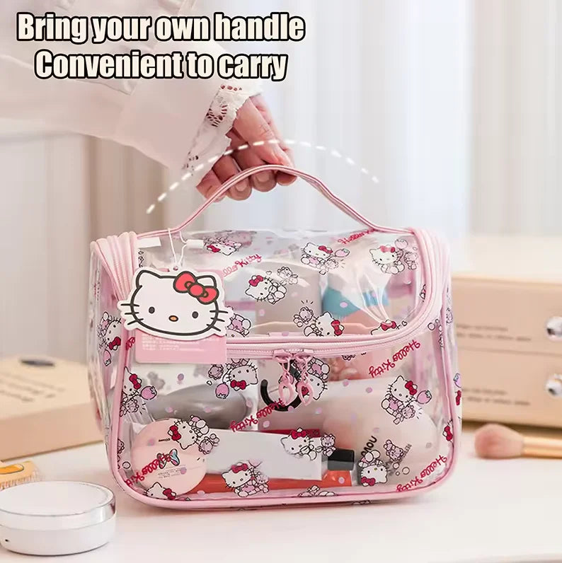 Sanrio Brand Visual Makeup Bag Kawaii Design Storage Pouch for Beauty Essentials
