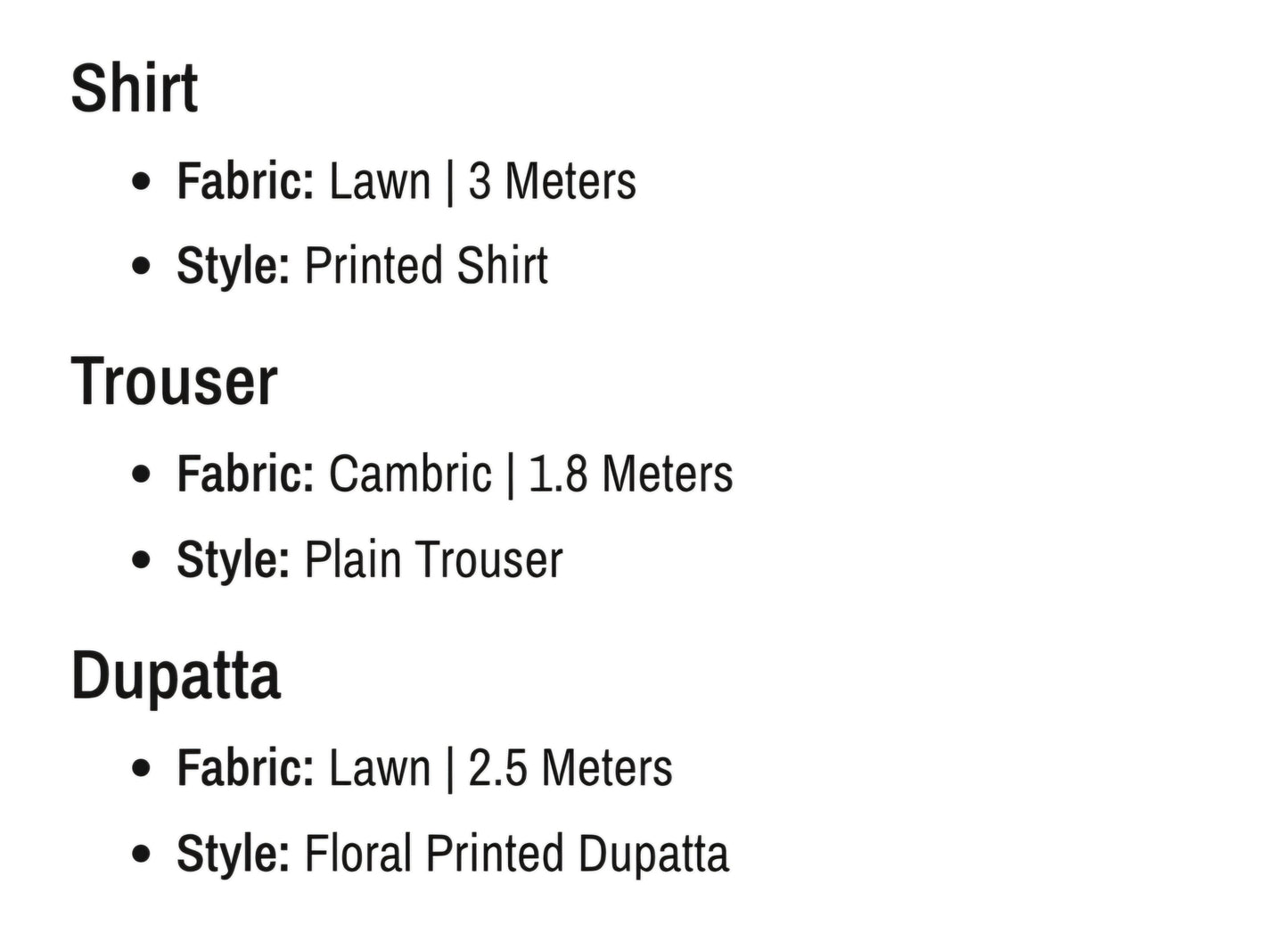 Lawn | Printed | Unstitched | 03 Pc