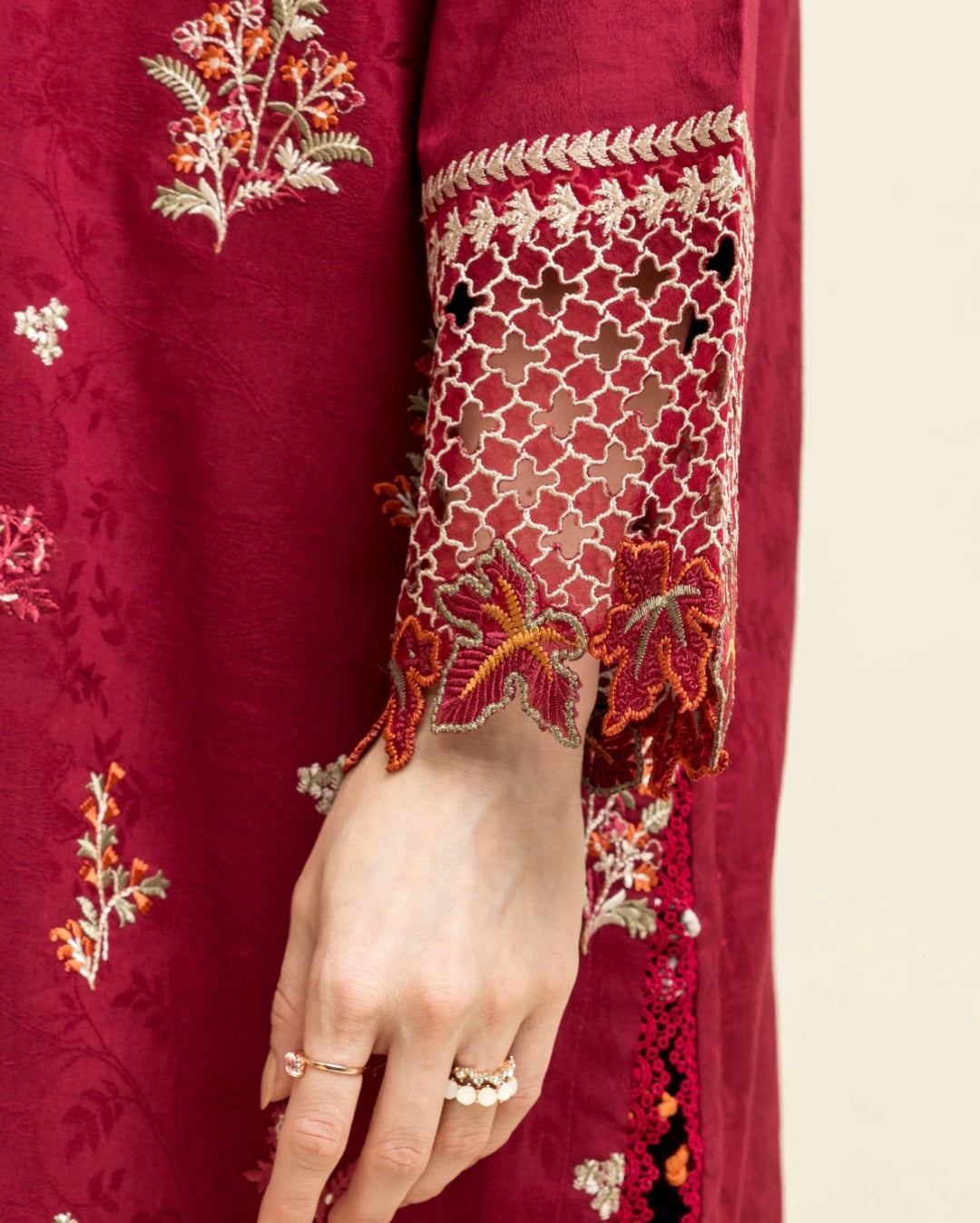 Jacquard | Embroided | Unstitched | 03 Pc