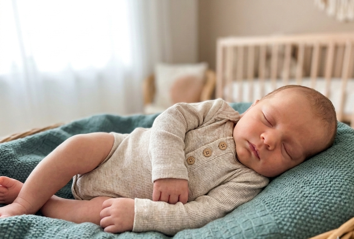 George - Cozy Oatmeal Ribbed Baby Bodysuit
