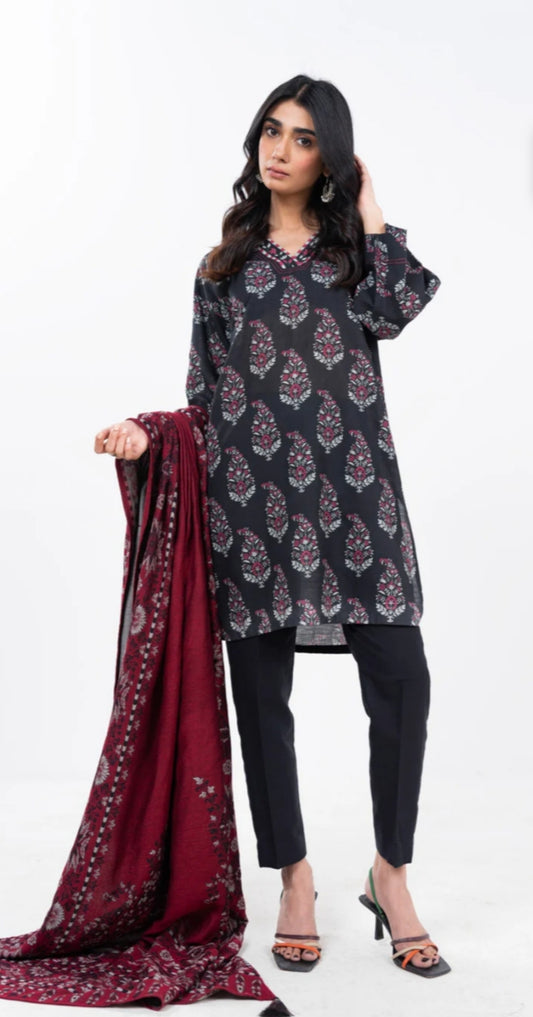 Krandi| Printed| Unstitched| 03 Pc Alkaram