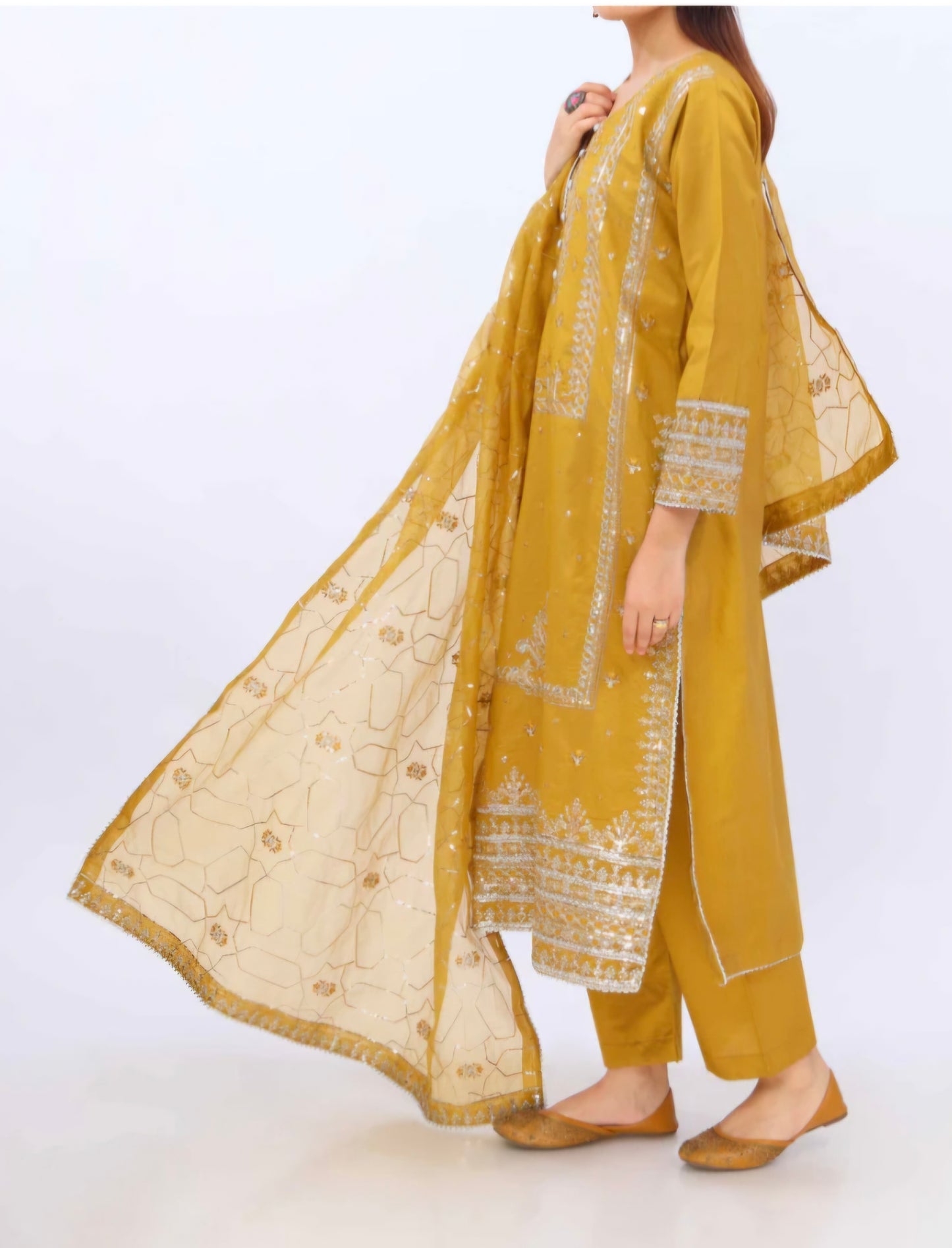 Viscose | 03 PC |Stitched Suit | Embroided | Embellished