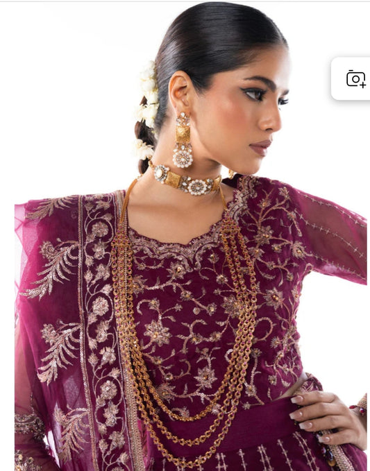 Organza| Embroided | Unstitched| 04 Pc | Alkaram