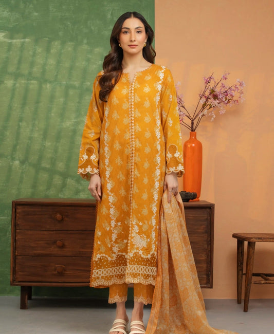 Lawn |Embroidered| Unstitched | 03 Pc | Edenrobe