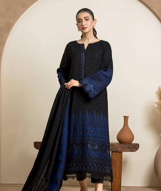 Jacquard | Embroided | Unstitched | 03 PC