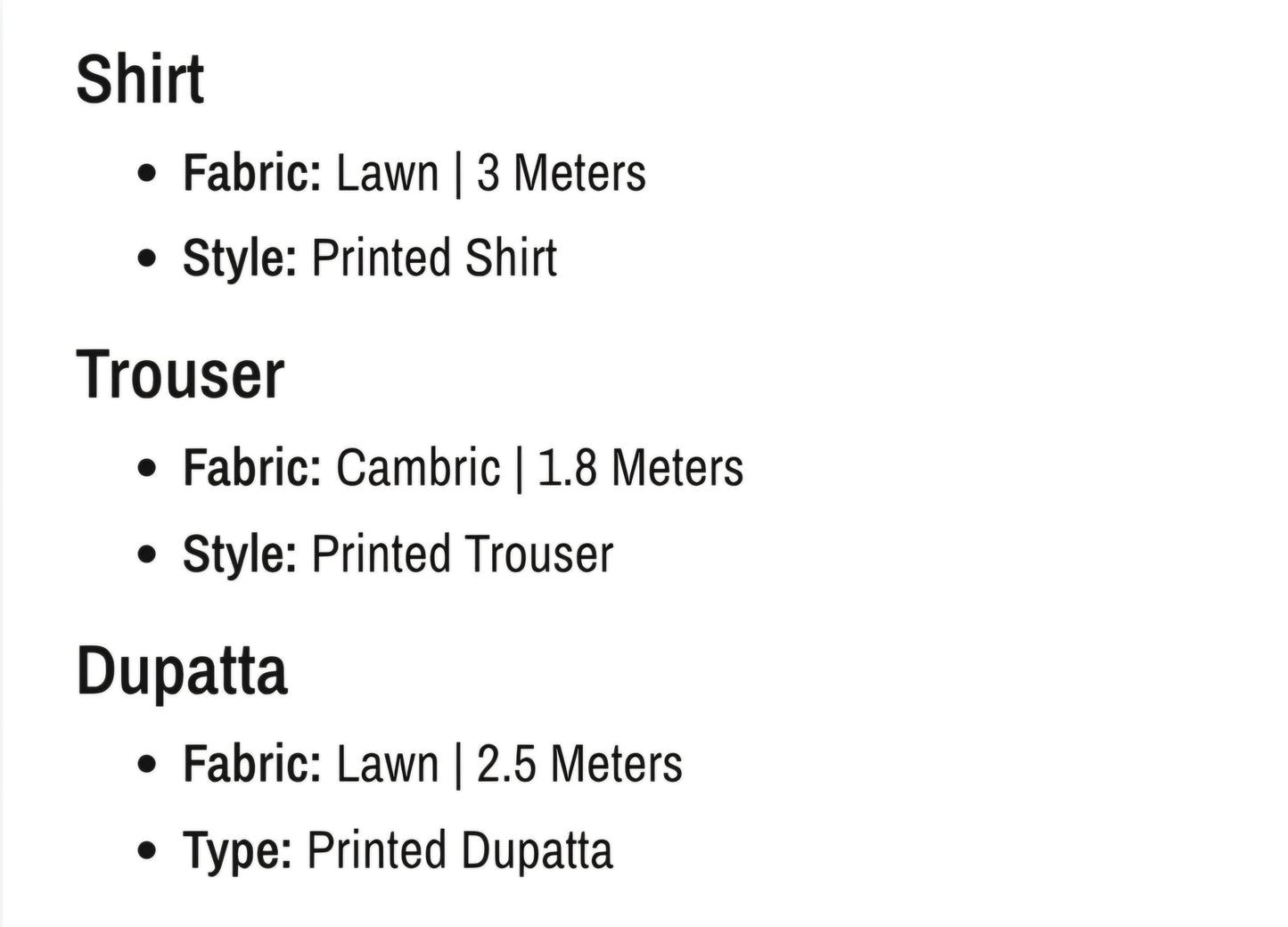 Lawn | Unstitched | Printed | 03 PC