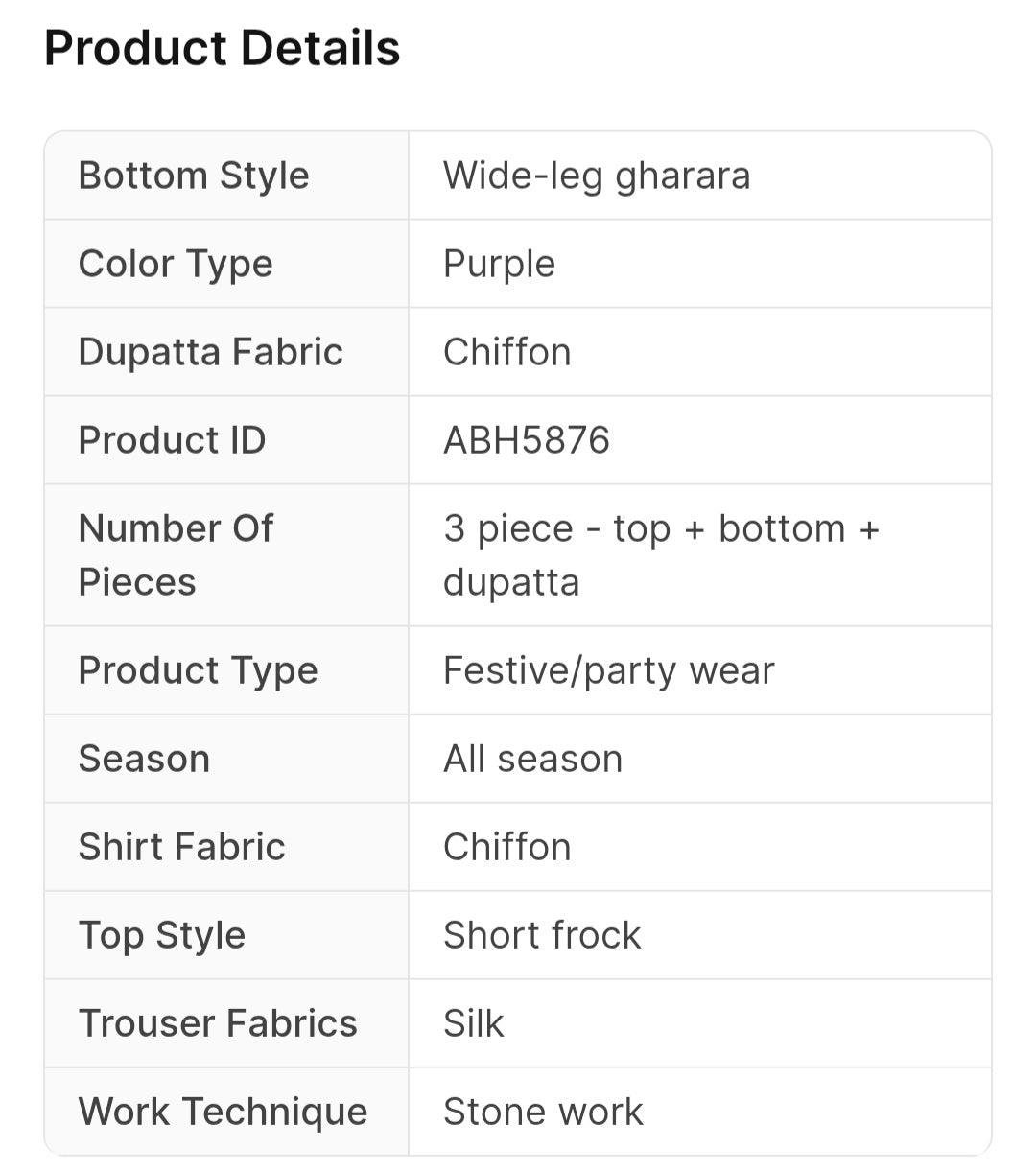 Chiffon Gharara Set | RTW | 03 PC